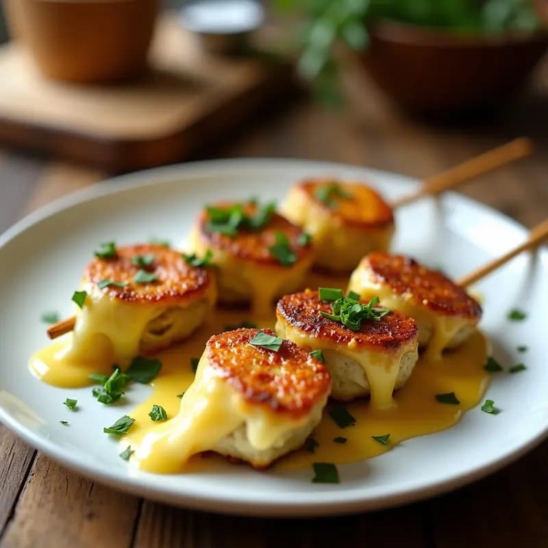 Brochetas de Corazón de Alcachofa y Queso Fonduido: Receta Suiza en Airfryer y Keto