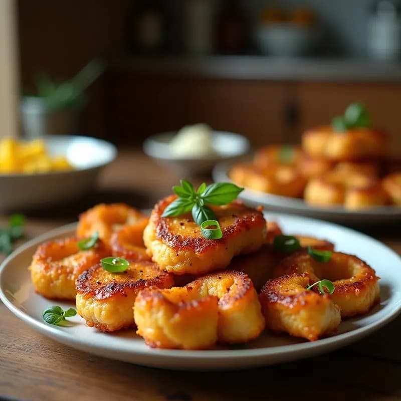 Brochetas de ternera marzada con piña y pimiento asado en grill, con trozos dorados y caramelizados, servidas en plato de madera con cilantro fresco y rodaja de limón al lado.
