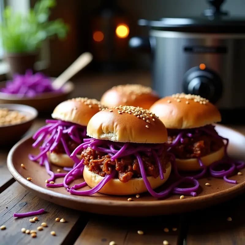 Buns de Pulled Pork y Col Morada: Receta Americana en Olla Lenta y Sin Gluten
