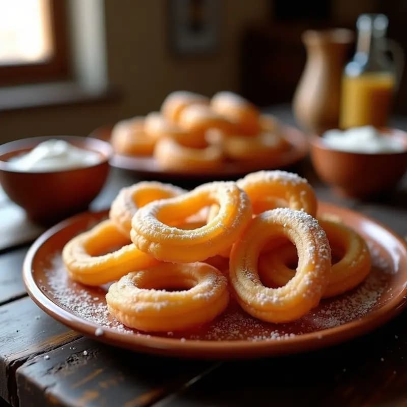 Buñuelos de Viento con Azúcar y Canela: Postre Tradicional de Feria en 20 Minutos
