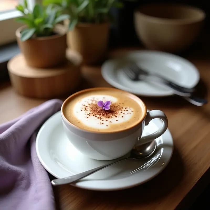 Bebida de Café Frío con Leche de Avena y Esencia de Violeta: Receta Árabe Modernizada