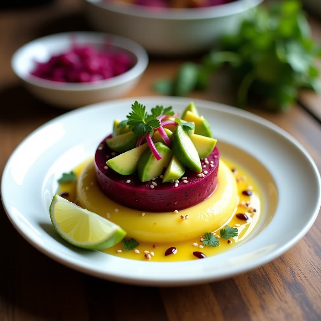 Causa Limeña de Remolacha y Aguacate: Receta Vegana y Sin Cocción con Toque Peruano