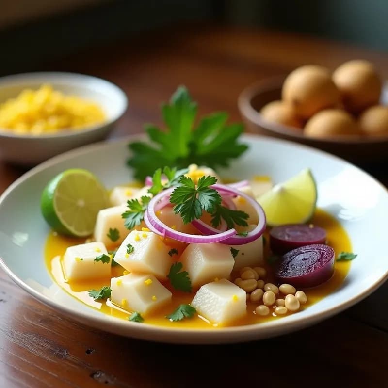 Cebiche Peruano Auténtico: Receta con Pescado Fresco y Leche de Tigre Tradicional