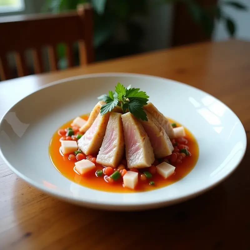 Ceviche de Atún con Coco y Chile de Árbol: Receta Mexicana con Toque Tropical