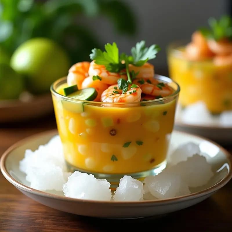 Ceviche de Camarón con Maracuyá y Ají Amarillo: Receta Peruana Keto y Alta en Proteína