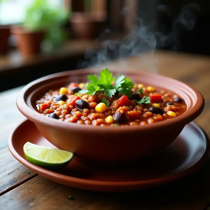 Chili Sin Carne con Lentejas y Quinoa: Versión Vegana y Alta en Proteína