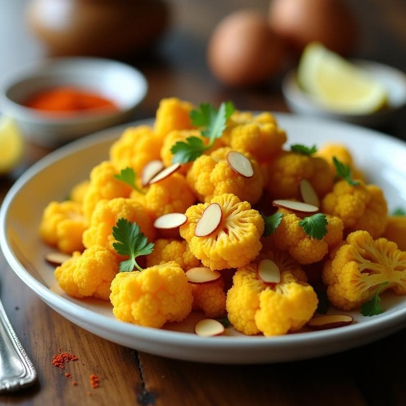 Chips de Coliflor al Curry: Aperitivo Crujiente en Airfryer Sin Aceite y Keto