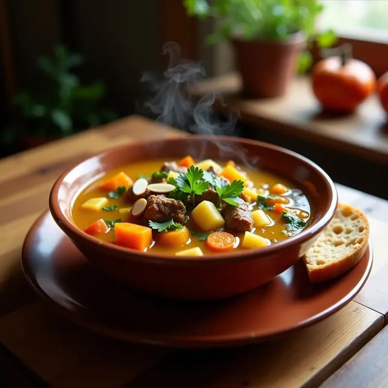 Chorba Argina: Sopa Marroquí de Cordero y Verduras con Azafrán
