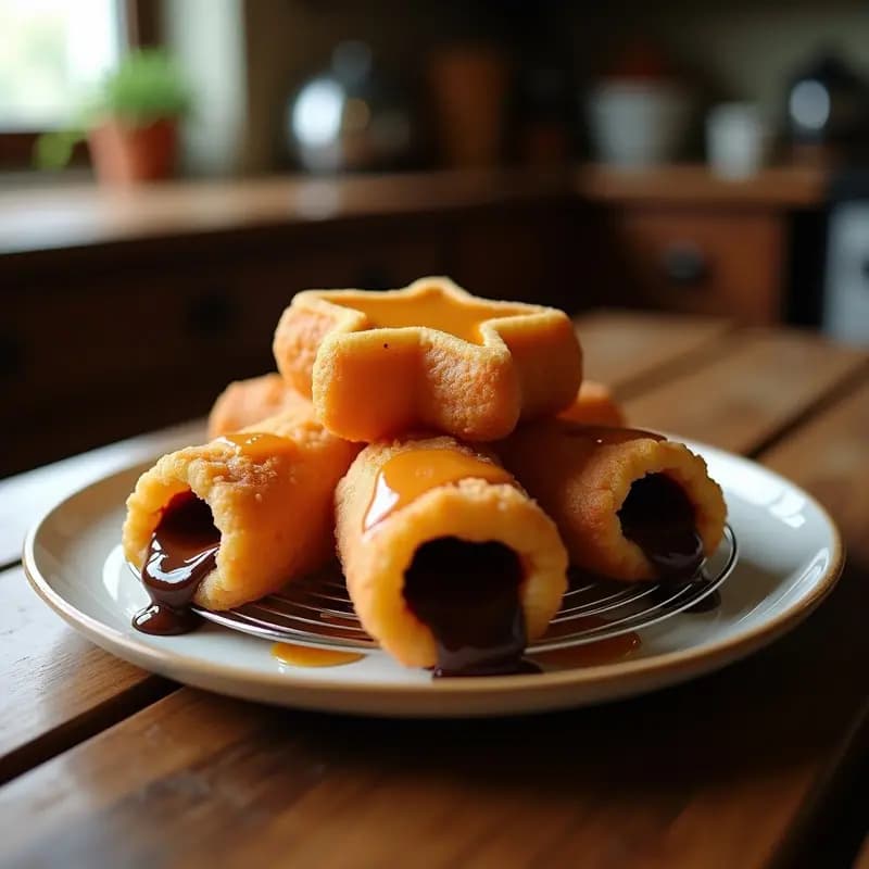 Churros Rellenos de Chocolate Líquido y Bañados en Caramelo: el Postre que Te Hará Suspirar