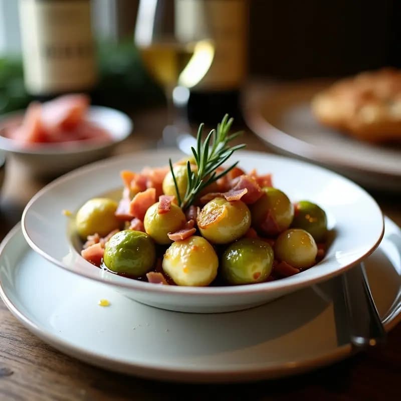 _cols de Bruselas al Vino Blanco con Jamón: Acompañamiento Navideño en Airfryer