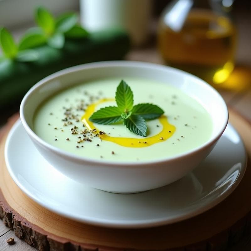 Crema Fría de Pepino y Kéfir con Hierbas Provenzales: Receta Francesa para el Verano