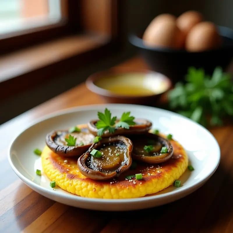 Crousillantes de Polenta con Champiñones al Ajillo: Entrante Italiano Sin Gluten en Airfryer