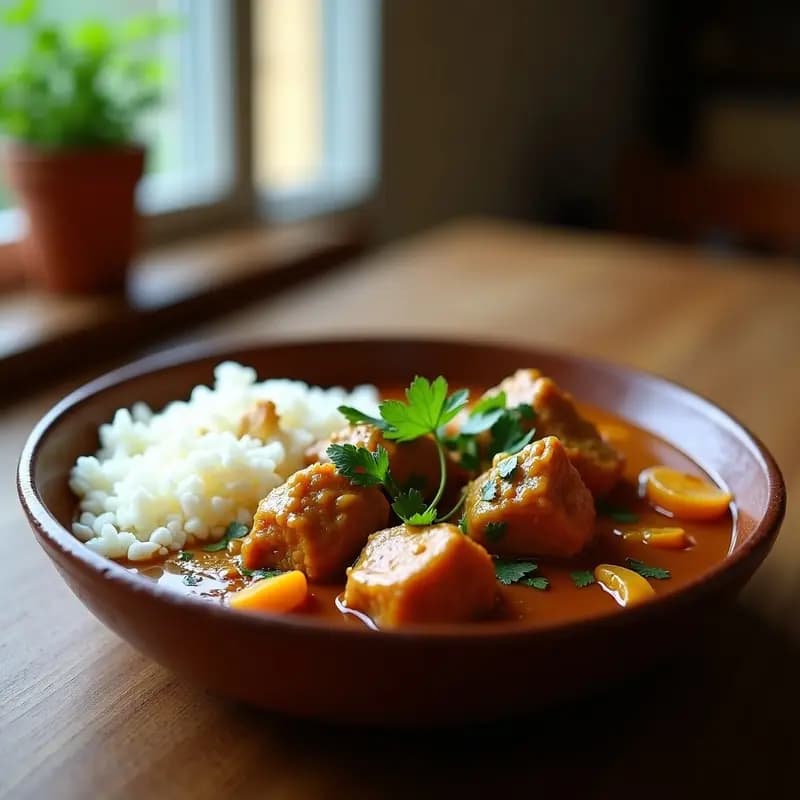 Curry de Cordero y Albaricoques: Receta India Especiada y Dulce en Olla Lenta