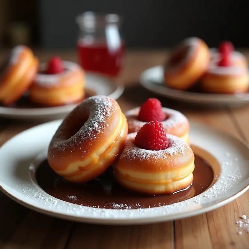 Donuts Rellenos de Crema de Chocolate y Bañados en Glaseado de Fresa: Receta Dulce para Desayunos Especiales