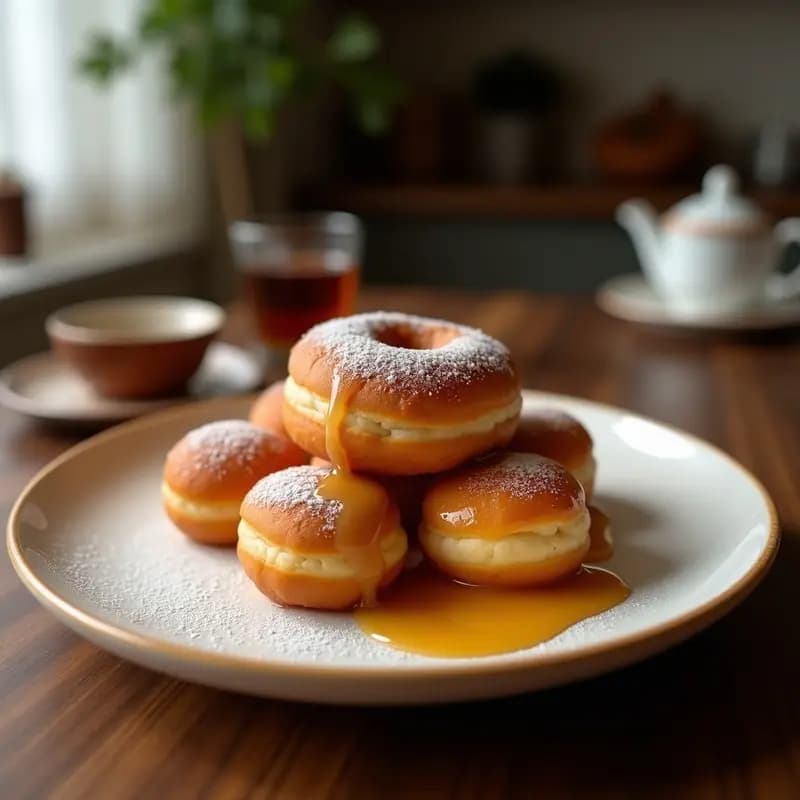Donuts Rellenos de Dulce de Leche y Cubiertos de Chocolate con Virutas de Gold Leaf: Postre de Estilo Millonario