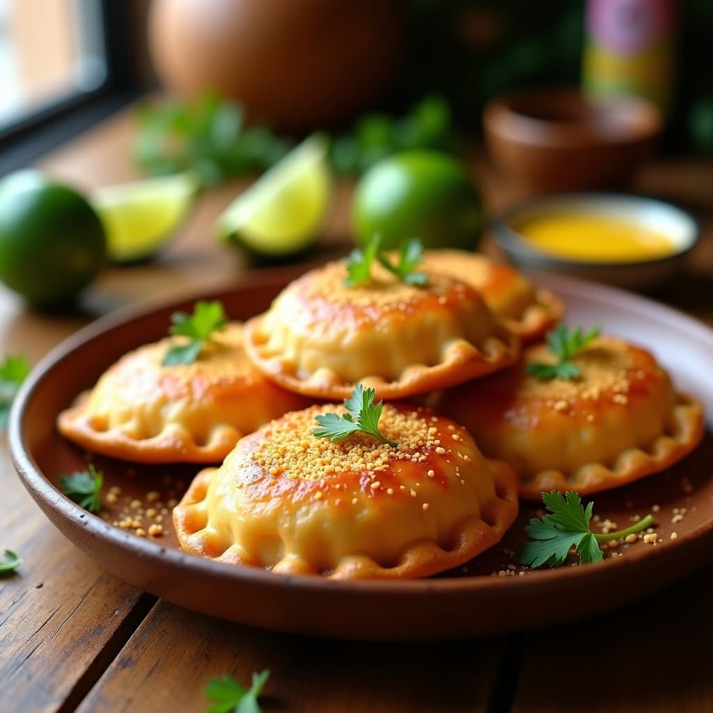 Empanadas de Pisco y Camarones: Receta Peruana Crujiente en Airfryer con Toque de Ají Amarillo