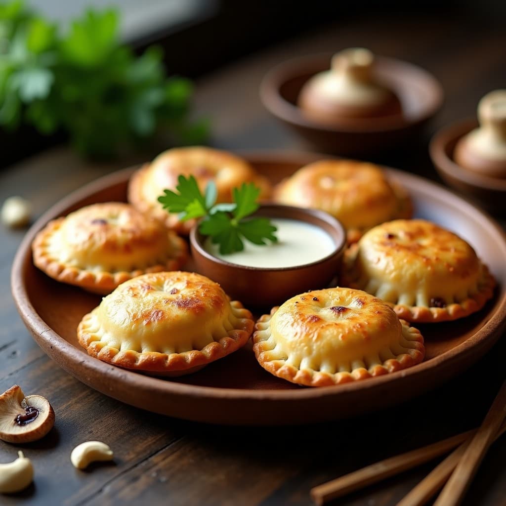 Empanadas de Yuca Rellenas de Hongos Portobello y Queso de Anacardos: Receta Vegana y Sin Gluten