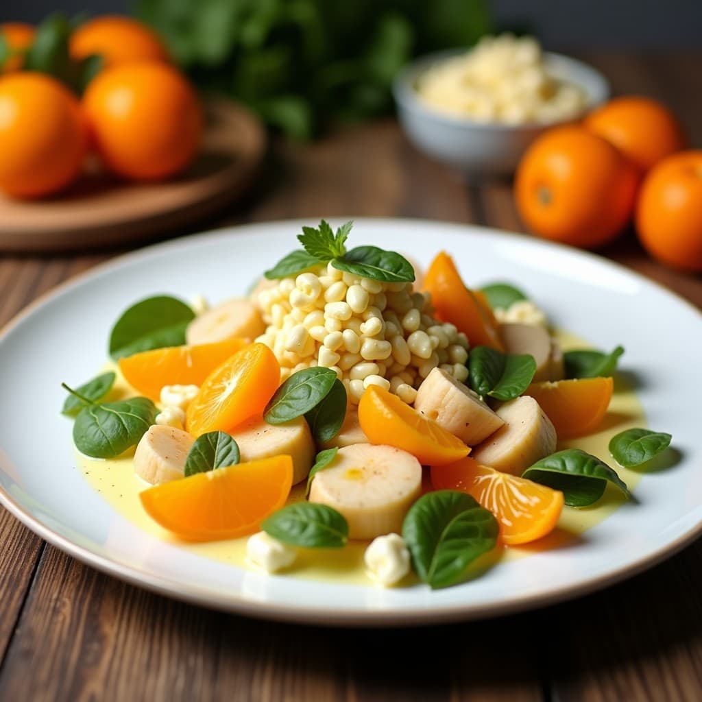 Ensalada de Endivias con Naranjas Sanguinas y Queso de Almendras: Receta Crudivegana con Vinagreta de Azafrán