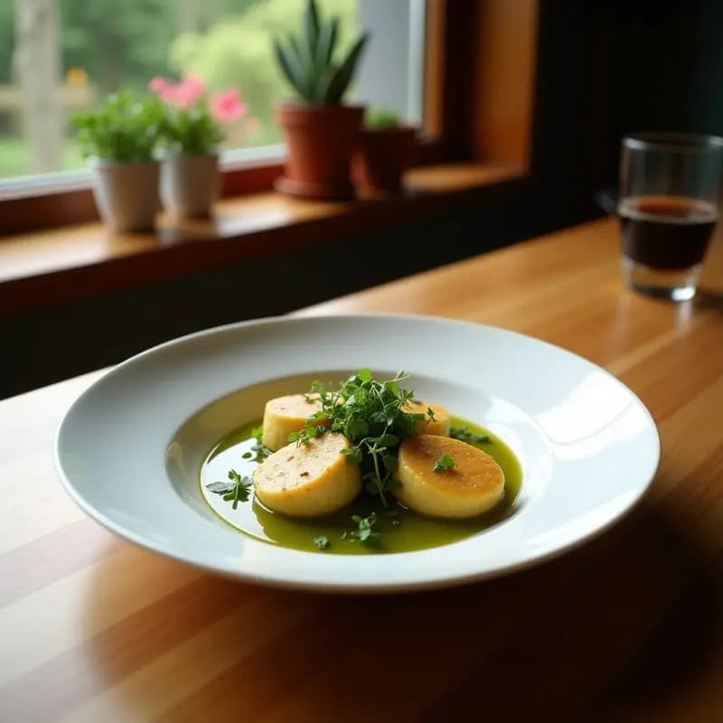 Plato hondo negro con espaguetis de calabacín crudos de color verde vibrante, bañados en un pesto negro brillante de algas nori y semillas de sésamo. Decorado con rodajas de aguacate cremoso, cebollino picado y un huevo poché en el centro. Texturas crujientes y colores contrastantes que destacan sobre el fondo oscuro.