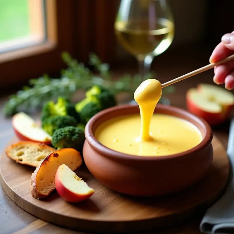 Fondue de Queso de Cashews y Vino Blanco: Receta Suiza Vegana y Cremosa