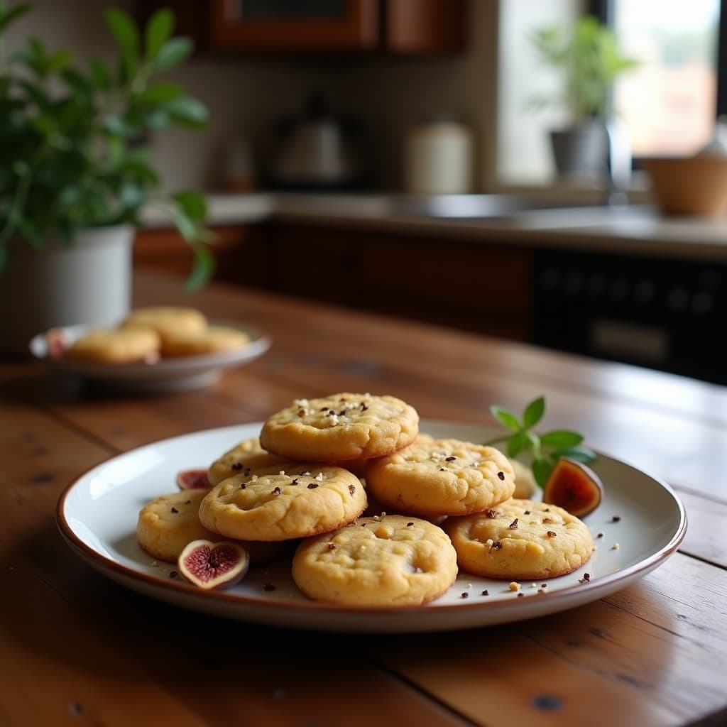 Galletas de Harina de Garbanzo y Tahini con Trozos de Higos Secos: Receta Sin Gluten y Sin Azúcar