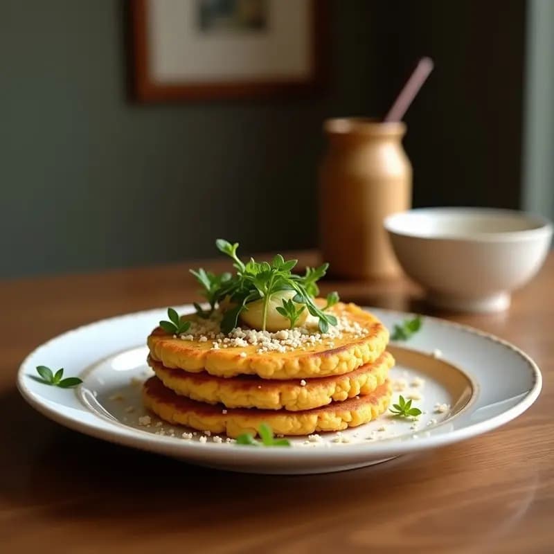 Galletas María veganas de avena y chía sin gluten, doradas y crujientes, dispuestas en un plato de cerámica blanca con semillas de chía espolvoreadas por encima, fondo rústico de madera.