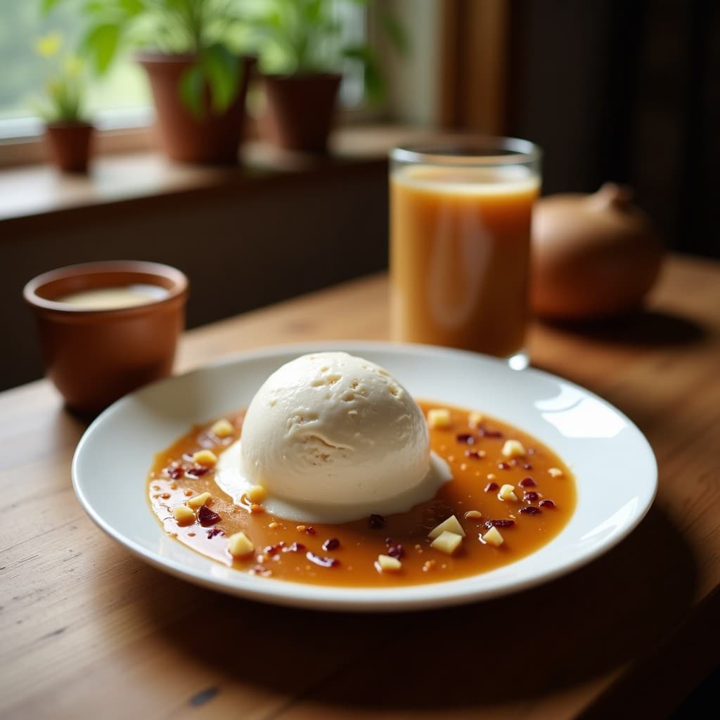 Helado de Té Chai y Leche de Coco: Postre Vegano Sin Lácteos