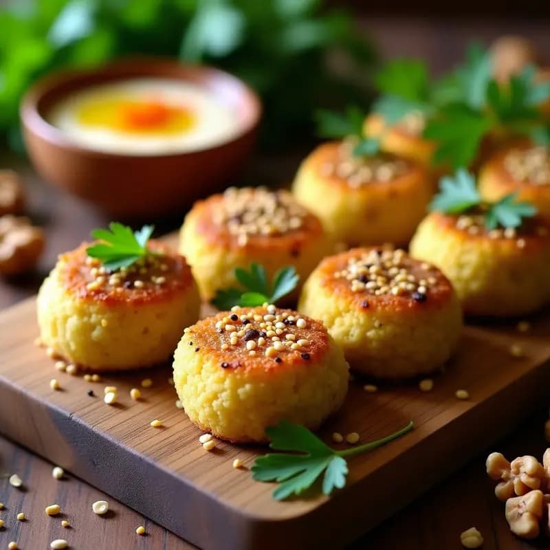 Kibbeh Sirio de Calabacín y Nueces: Aperitivo Árabe Vegano y Sin Fritura