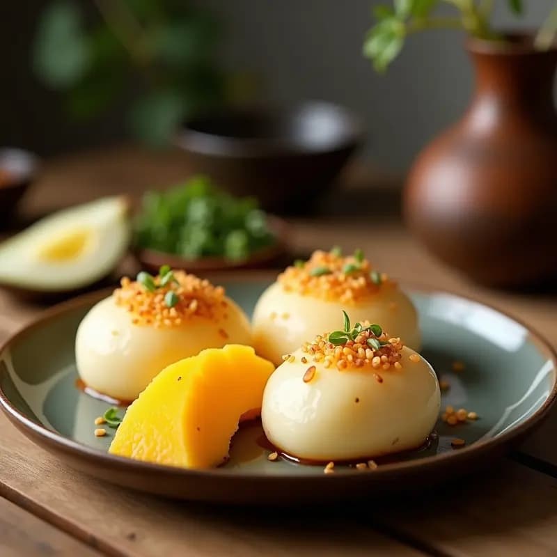 Kibi Dango de Coco y Mango: Dulce Japonés Sin Horno y Sin Gluten