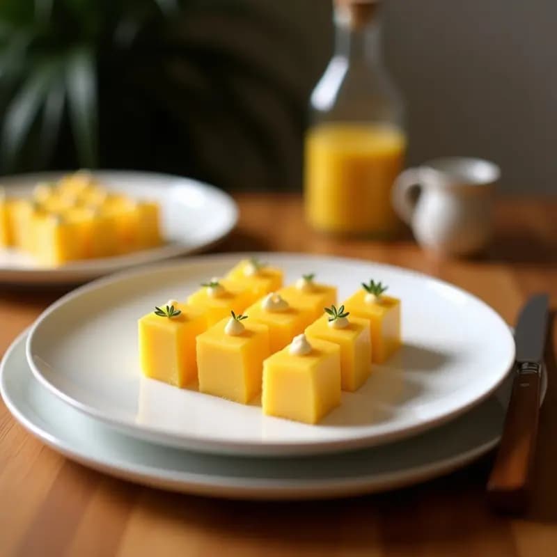 Kue Lapis Legit con harina de arroz en 7 capas doradas, postre indonesio sin gluten, decorado con almendras fileteadas y especias visibles en su interior.