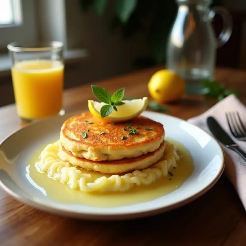 Plato blanco con porciones doradas de leche frita rebozada, espolvoreadas con canela en polvo y decoradas con rodajas de limón fresco. Postre tradicional español crujiente y aromático.