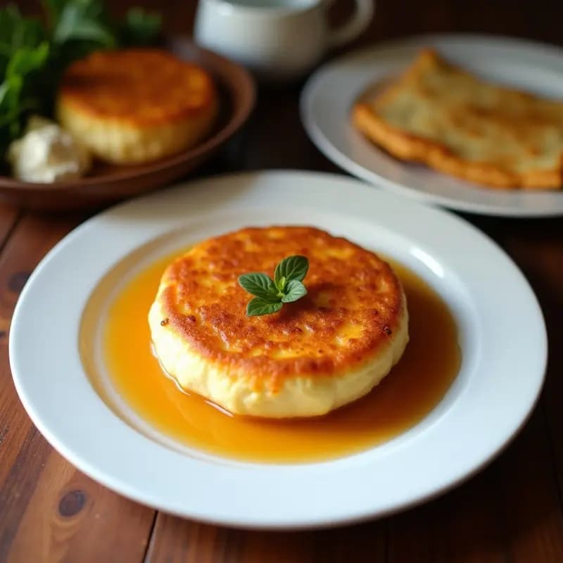 Porciones doradas de leche frita con canela y azúcar espolvoreada, servidas en un plato blanco rústico con fondo de cocina tradicional española.