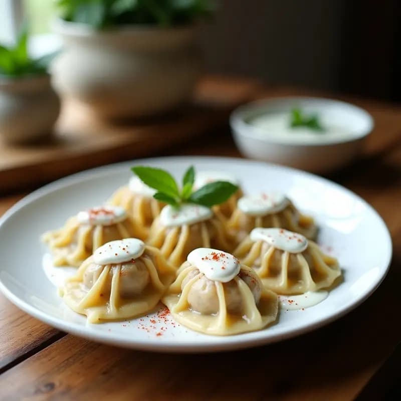 Manti de Cordero con Yogur y Ajo: Receta Uzbeka Sin Gluten en Olla Exprés