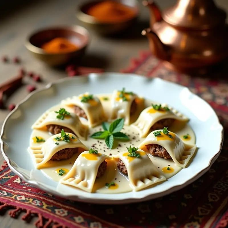 Manti Turco Relleno de Cordero y Yogur: Receta de Dumplings con Toque Oriental