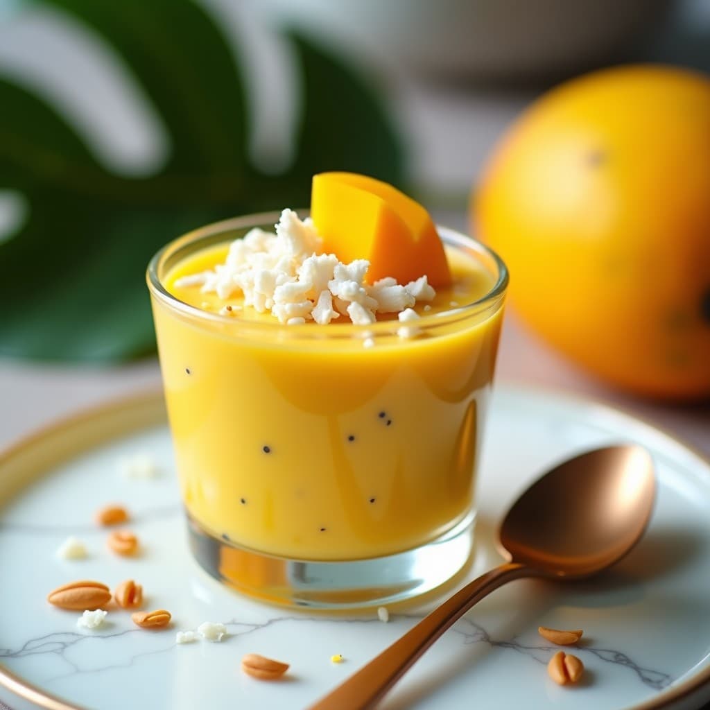 Mousse de Mango y Chía: Postre Vegano Sin Horno con Toque Tropical