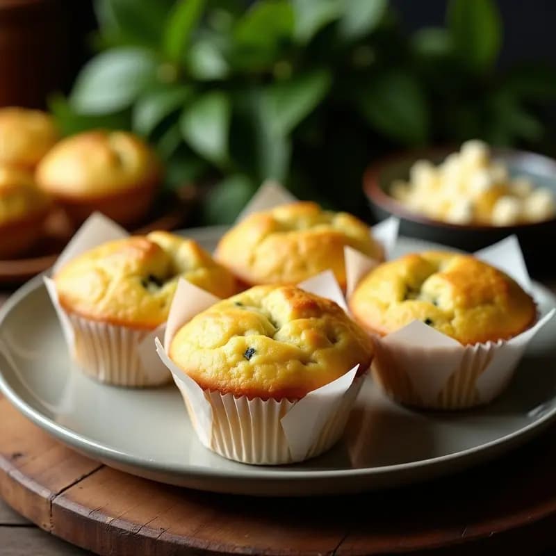 Muffins de Chaya y Queso Panela: Desayuno Mexicano Alto en Hierro