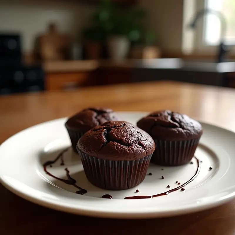 Muffins de Espirulina y Chocolate Negro: Desayuno sin horno y rico en hierro