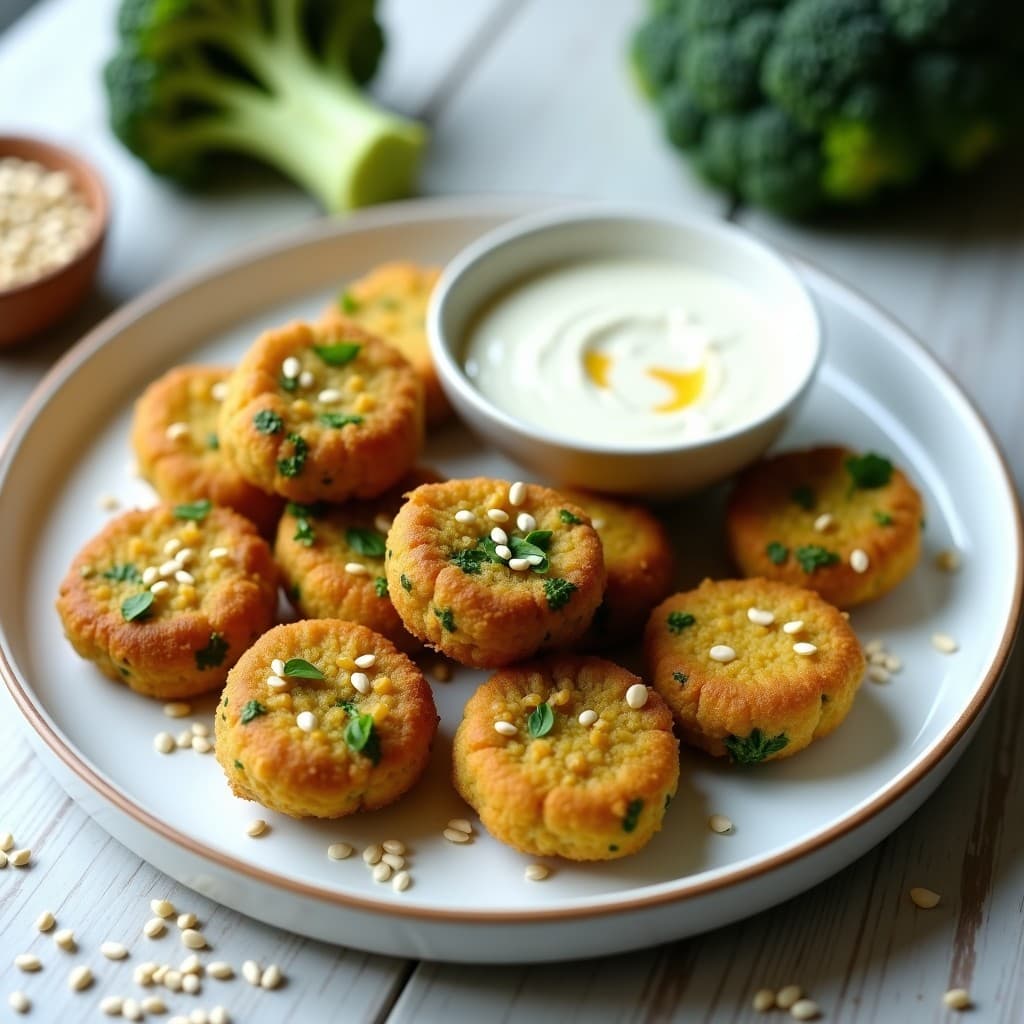 Nuggets de Brócoli y Quinoa con Salsa de Yogur de Soja: Aperitivo Keto en Airfryer