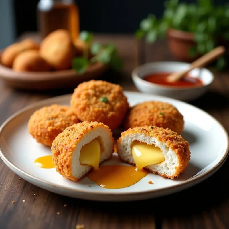 Nuggets de Pollo Rellenos de Queso Azul y Miel: Receta Crujiente en 20 Minutos con Truco de Restaurante