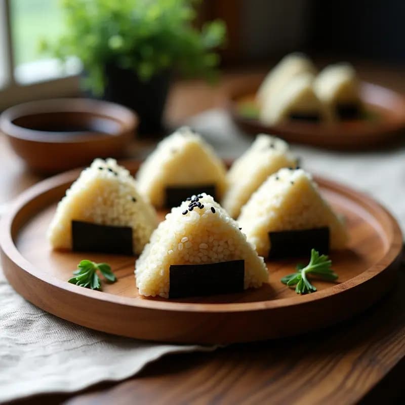 Onigiri de Quinoa y Champiñones Shitake: Bocadillos Japoneses Veganos y Sin Gluten