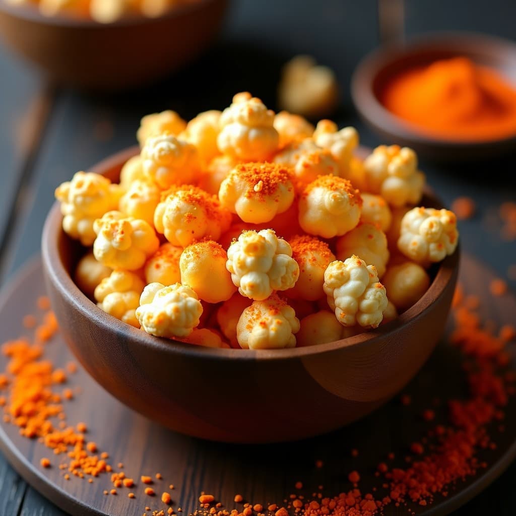 Palomitas de Maíz con Polvo de Kimchi y Queso Vegano: Snack Coreano Picante para Airfryer