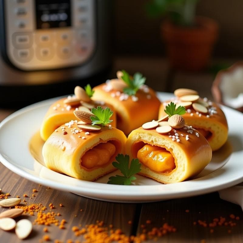 Pan de Yuca Rellena de Pollo al Curry: Receta Sin Gluten y Alta en Sabor en Olla Express
