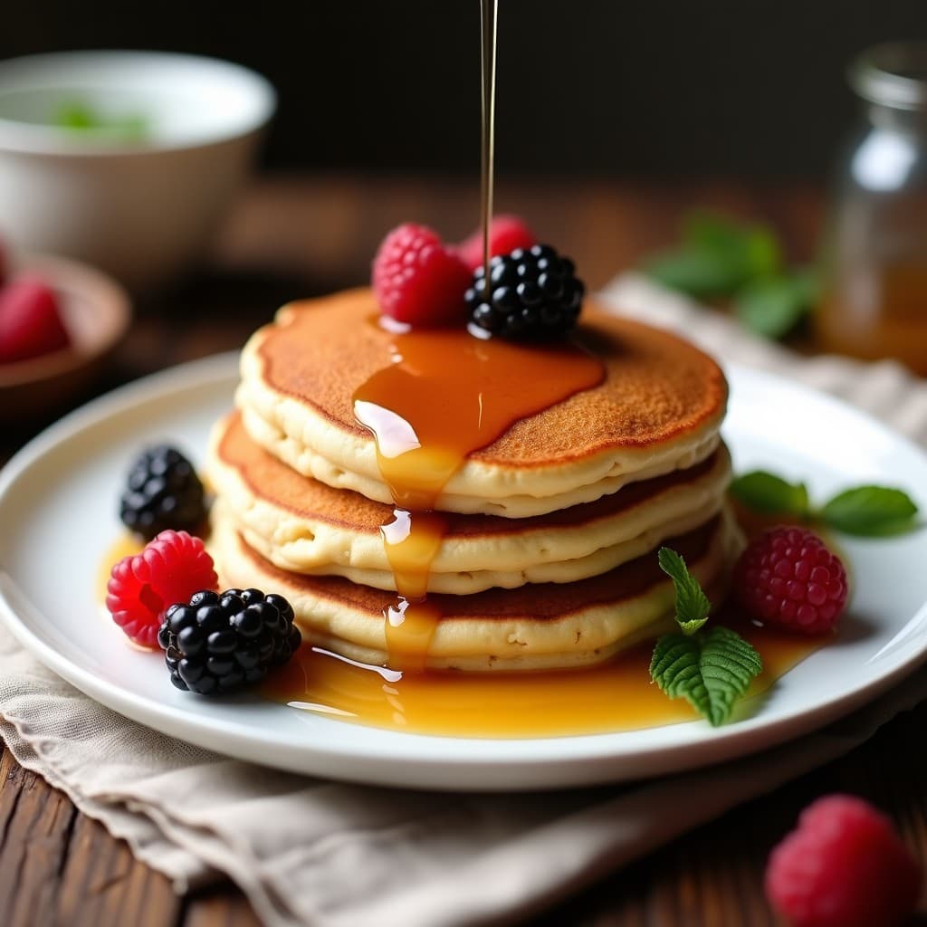 Panqueques de Avena y Çurdlan: Receta Keto con Sirope de Erythritol