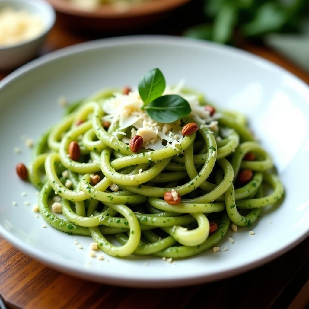 Pasta de Calabacín y Pesto de Rúcula: Receta Keto en Airfryer Sin Cocción Previa