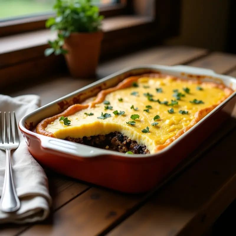 Pastel de Papa Argentino Vegano con Lensones y Aceitunas: Sin Gluten y Horneado