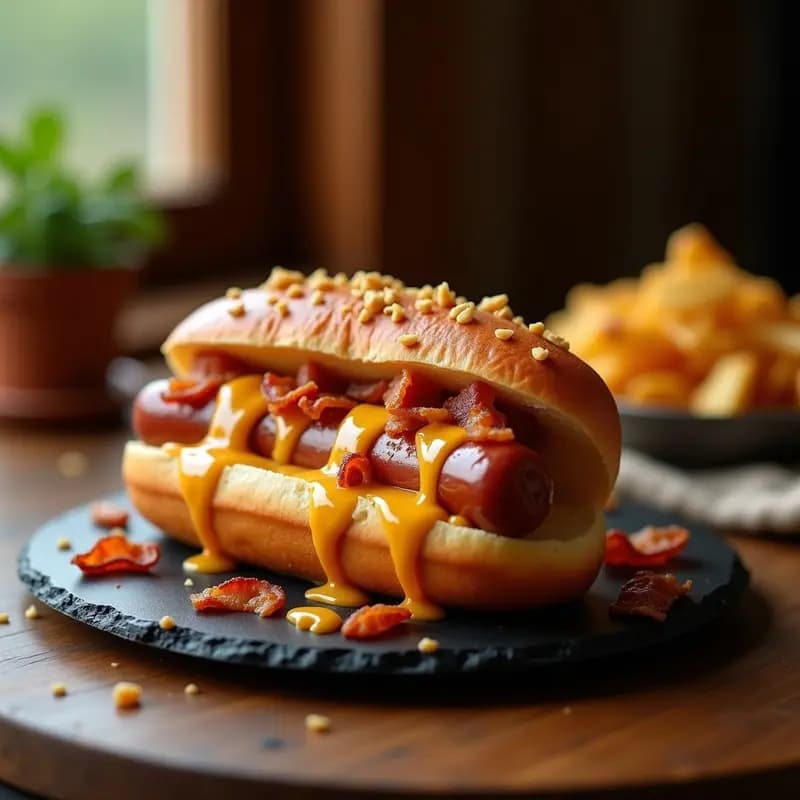 Perrito Caliente con Pan de Donut y Toppings de Caramelo Salado: El Snack Dulce-Salado que Enloquece