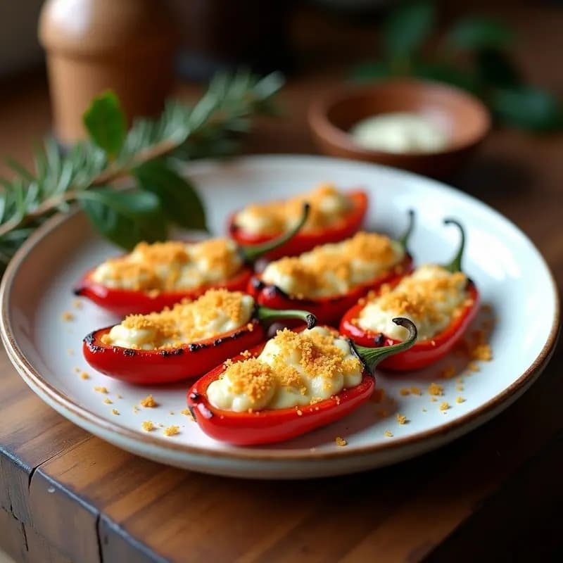 Pimentillos Rellenos de Brandada de Bacalao: Tapa Navideña Fácil y Sorprendente