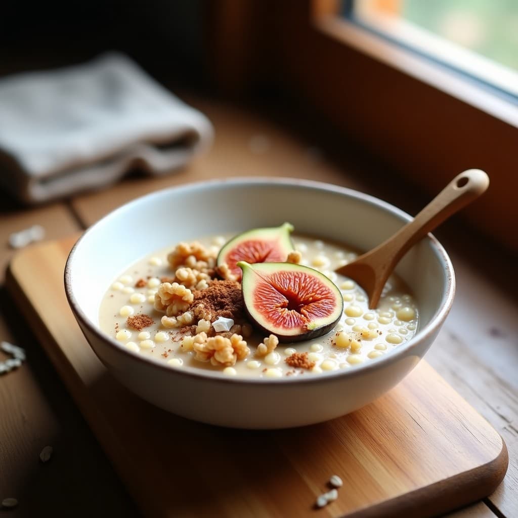 Porridge de Quinoa con Leche de Almendras y Higos: Desayuno Keto y Sin Gluten en 15 Minutos