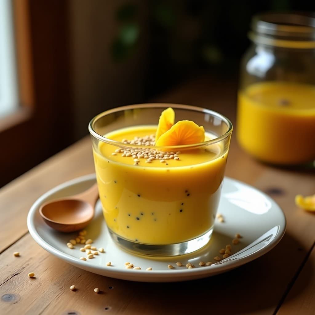 Pudín de Semillas de Chía y Leche de Cúrcuma: Postre Nocturno Vegano para Mejorar la Digestión