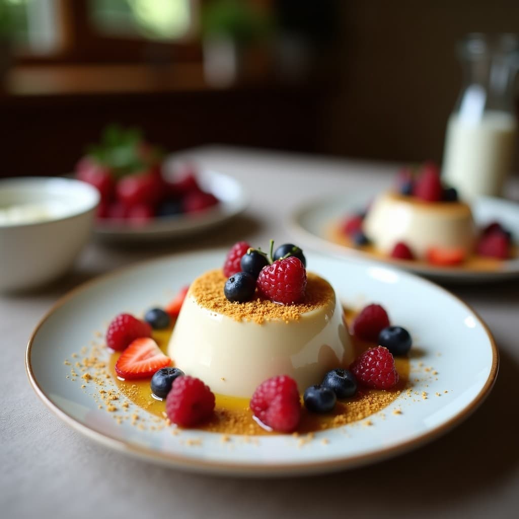 Frasco de vidrio transparente con pudín de chía rosa vibrante, capas de leche de macadamia y trozos de fruta del dragón, decorado con semillas de sésamo negro y coco rallado sobre una mesa de madera rústica.